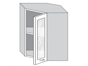 1.60.3у Шкаф настенный (h=720) угловой на 600мм со стекл. дверцей в Чусовом - chusovoj.magazin-mebel74.ru | фото