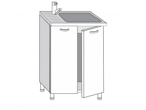 2.60.2мн Шкаф-стол на 600мм под накладную мойку с 2-мя дверцами в Чусовом - chusovoj.magazin-mebel74.ru | фото