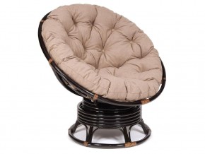 Кресло-качалка Papasan w 23/01 B с подушкой Antique brown, экошерсть Коричневый в Чусовом - chusovoj.magazin-mebel74.ru | фото