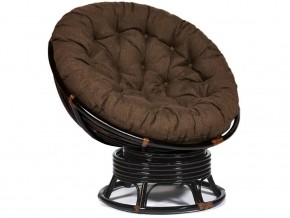 Кресло-качалка Papasan w 23/01 B с подушкой Antique brown, ткань Коричневый в Чусовом - chusovoj.magazin-mebel74.ru | фото