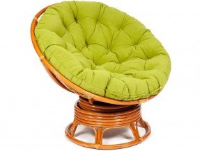 Кресло-качалка Papasan w 23/01 B с подушкой Cognac, флок Олива в Чусовом - chusovoj.magazin-mebel74.ru | фото