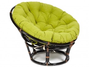 Кресло Papasan 23/01 W с подушкой Antique brown, флок Олива в Чусовом - chusovoj.magazin-mebel74.ru | фото