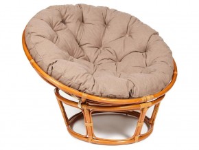 Кресло Papasan 23/01 W с подушкой Cognac, экошерсть Коричневый в Чусовом - chusovoj.magazin-mebel74.ru | фото