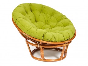 Кресло Papasan 23/01 W с подушкой Cognac, флок Олива в Чусовом - chusovoj.magazin-mebel74.ru | фото