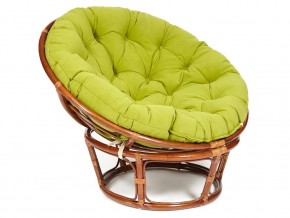 Кресло Papasan 23/01 W с подушкой Pecan, флок Олива в Чусовом - chusovoj.magazin-mebel74.ru | фото