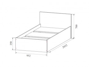 Кровать одинарная (Без матраца 0,9*2,0) в Чусовом - chusovoj.magazin-mebel74.ru | фото
