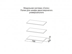 Полки для шкафа двухстворчатого универсального в Чусовом - chusovoj.magazin-mebel74.ru | фото