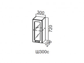 Ш300с/720 Шкаф навесной 300/720 (со стеклом) в Чусовом - chusovoj.magazin-mebel74.ru | фото