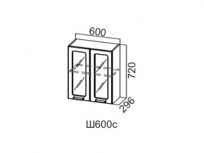 Ш600с/720 Шкаф навесной 600/720 (со стеклом) в Чусовом - chusovoj.magazin-mebel74.ru | фото