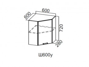 Ш600у/720 Шкаф навесной 600/720 (угловой) в Чусовом - chusovoj.magazin-mebel74.ru | фото