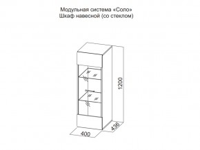 Шкаф навесной (со стеклом) в Чусовом - chusovoj.magazin-mebel74.ru | фото